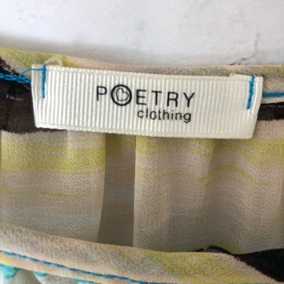 Poetry striped batwing style blouse Size Medium - Picture 7 of 9